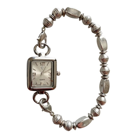 Silver Quartz Bracelet Bead Watch - Picture 1 of 3